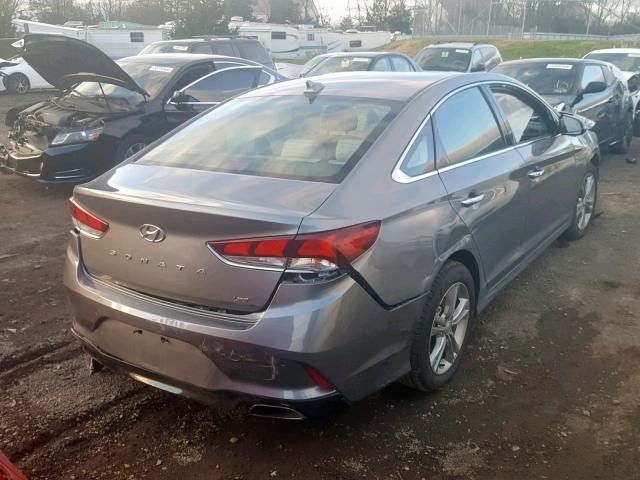 5NPE34AFXJH690870 - 2018 HYUNDAI SONATA SPO GRAY photo 4