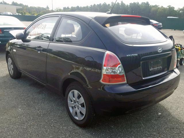 KMHCM36C28U099585 - 2008 HYUNDAI ACCENT GS BLACK photo 3