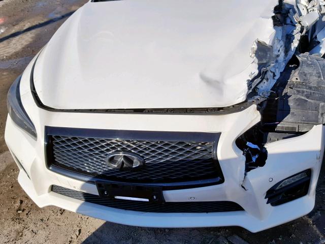 JN1BV7ARXEM697437 - 2014 INFINITI Q50 BASE WHITE photo 7