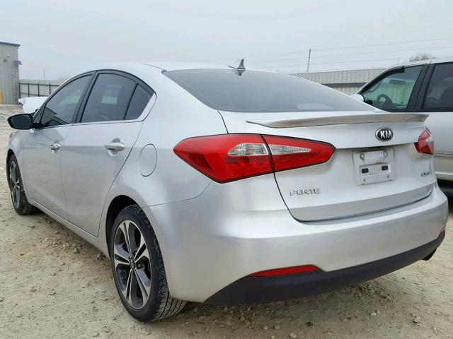 KNAFZ4A82E5058596 - 2014 KIA FORTE EX SILVER photo 3