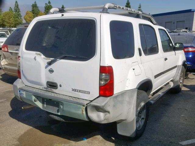 5N1ED28T81C541314 - 2001 NISSAN XTERRA XE WHITE photo 4