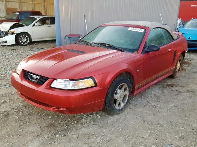 1FAFP4442YF263213 - 2000 FORD MUSTANG RED photo 2