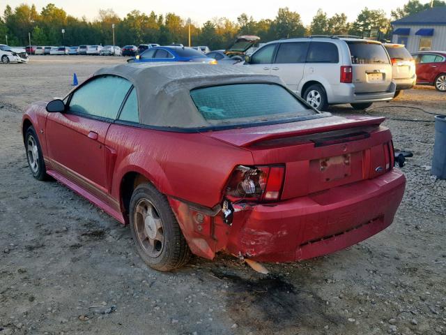 1FAFP4442YF263213 - 2000 FORD MUSTANG RED photo 3