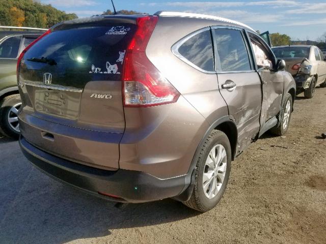 5J6RM4H70CL028169 - 2012 HONDA CR-V EXL GRAY photo 4