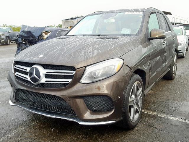 4JGDA5GBXHA888406 - 2017 MERCEDES-BENZ GLE 400 4M BROWN photo 2