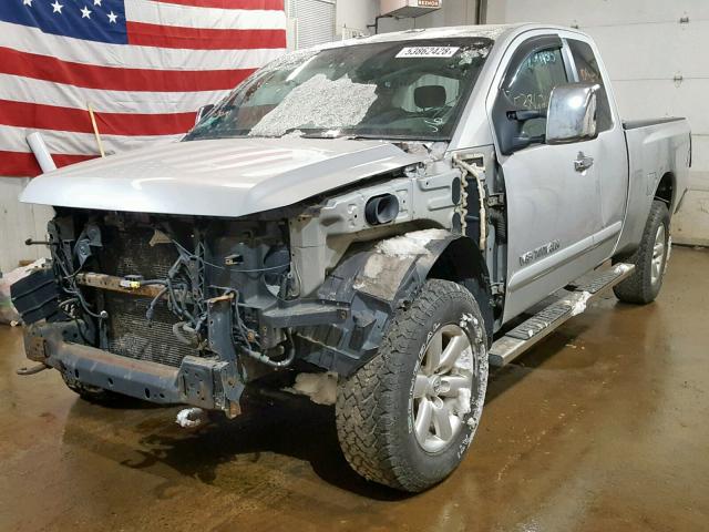 1N6AA06C69N305177 - 2009 NISSAN TITAN XE SILVER photo 2