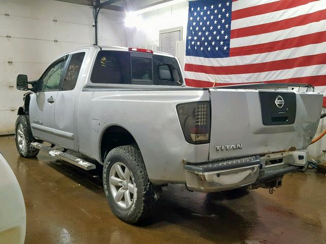 1N6AA06C69N305177 - 2009 NISSAN TITAN XE SILVER photo 3