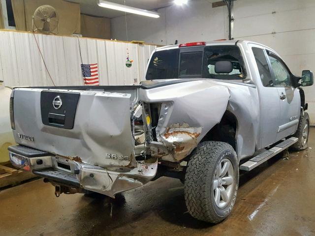 1N6AA06C69N305177 - 2009 NISSAN TITAN XE SILVER photo 4