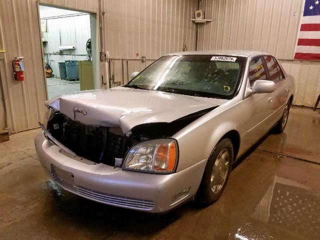 1G6KD54Y52U155877 - 2002 CADILLAC DEVILLE SILVER photo 2