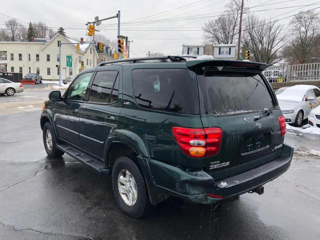 5TDBT48A21S045265 - 2001 TOYOTA SEQUOIA LI GREEN photo 3