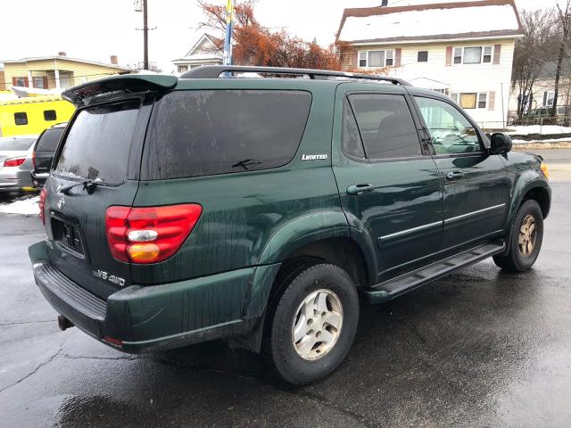 5TDBT48A21S045265 - 2001 TOYOTA SEQUOIA LI GREEN photo 4