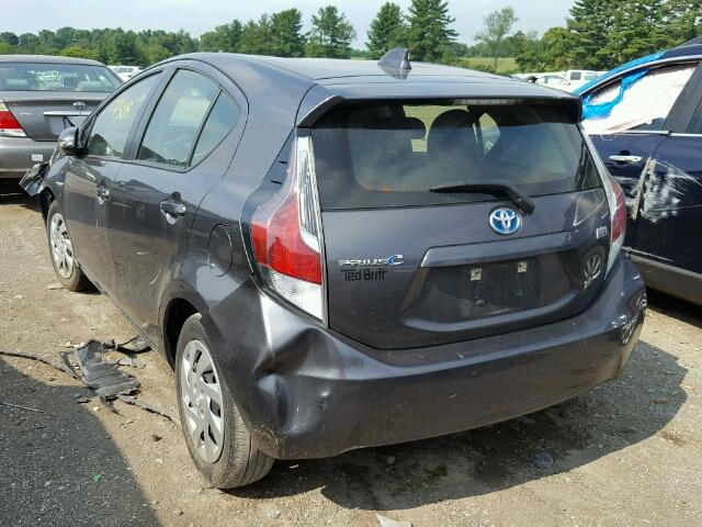 JTDKDTB34F1576828 - 2015 TOYOTA PRIUS C GRAY photo 3