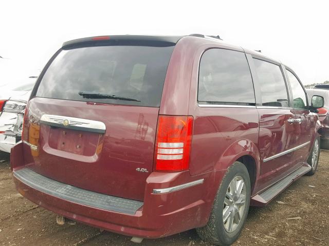 2A8HR64X58R774094 - 2008 CHRYSLER TOWN & COU MAROON photo 4