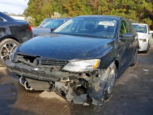 3VW2K7AJ5BM306207 - 2011 VOLKSWAGEN JETTA BASE BLACK photo 2