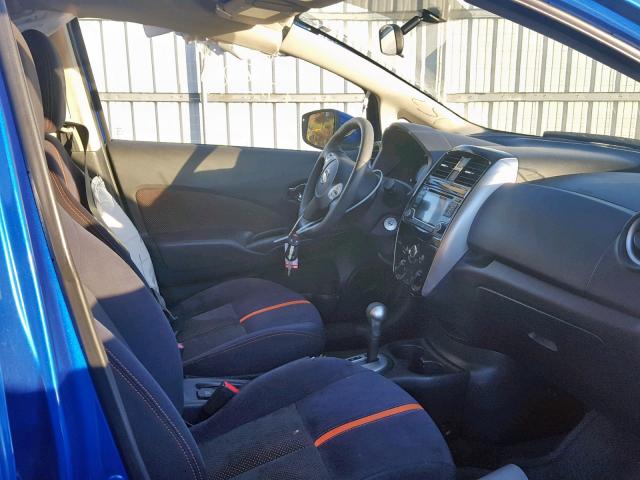 3N1CE2CP9FL399556 - 2015 NISSAN VERSA NOTE BLUE photo 5