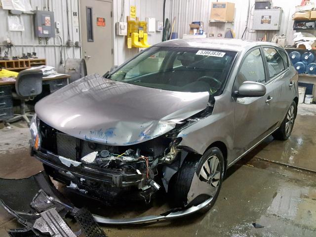 KNAFU5A24D5657496 - 2013 KIA FORTE EX GRAY photo 2