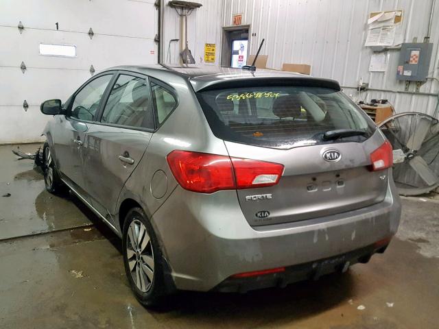 KNAFU5A24D5657496 - 2013 KIA FORTE EX GRAY photo 3