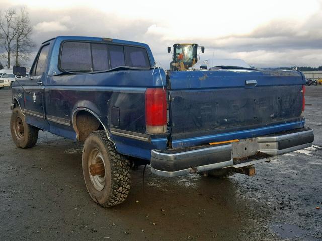 2FTHF26H9LCB07393 - 1990 FORD F250 BLUE photo 3