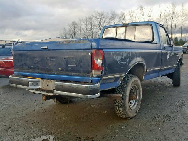 2FTHF26H9LCB07393 - 1990 FORD F250 BLUE photo 4