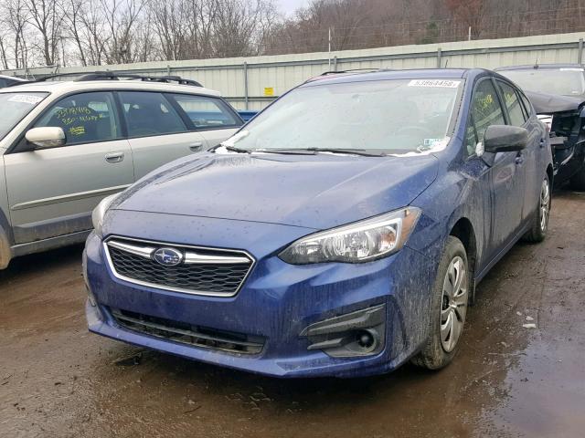 4S3GTAA61H1750091 - 2017 SUBARU IMPREZA BLUE photo 2