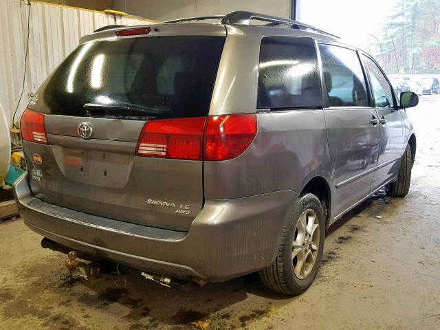 5TDBA23C94S019446 - 2004 TOYOTA SIENNA LE GRAY photo 4