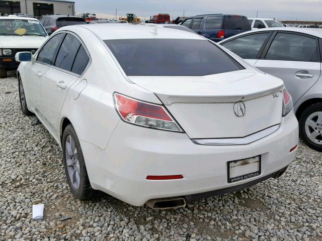 19UUA8F59DA008132 - 2013 ACURA TL TECH WHITE photo 3