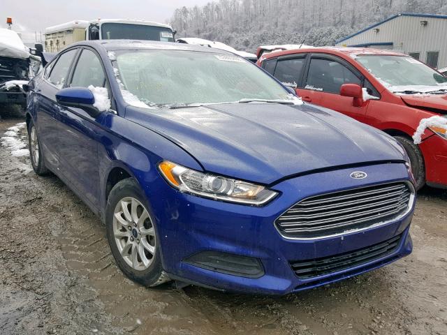 1FA6P0G79F5118316 - 2015 FORD FUSION S BLUE photo 1