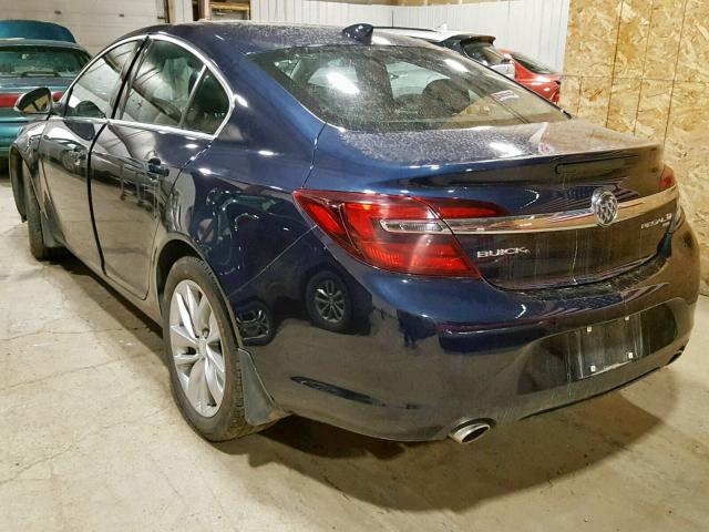 2G4GM5EX1H9126077 - 2017 BUICK REGAL BLUE photo 3