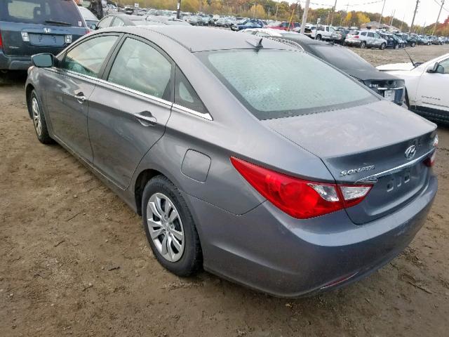 5NPEB4AC7DH570649 - 2013 HYUNDAI SONATA GLS GRAY photo 3