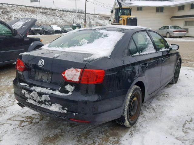 3VW1K7AJ9BM055882 - 2011 VOLKSWAGEN JETTA BASE BLACK photo 4