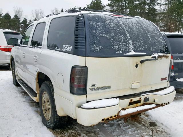 1GKEK63U02J260465 - 2002 GMC DENALI WHITE photo 3