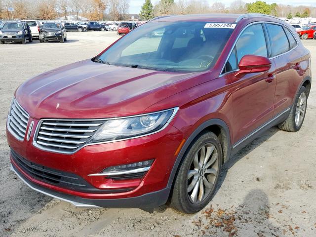 5LMCJ1A95FUJ04250 - 2015 LINCOLN MKC MAROON photo 2