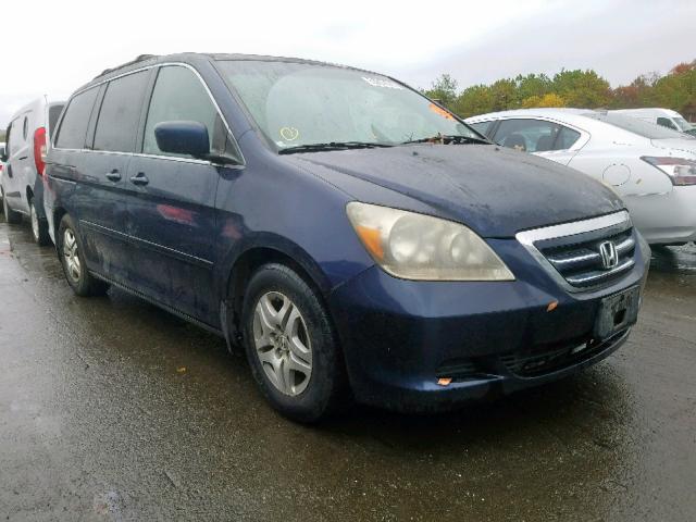 5FNRL38765B097912 - 2005 HONDA ODYSSEY EX BLUE photo 1