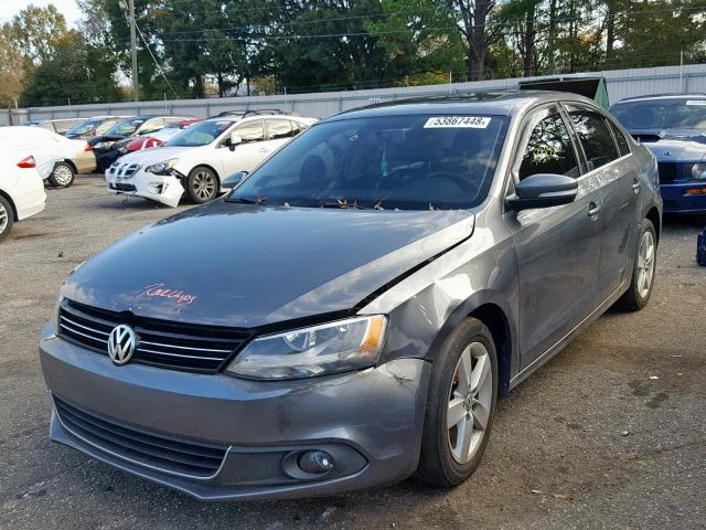 3VW3L7AJ6CM091472 - 2012 VOLKSWAGEN JETTA TDI GRAY photo 2