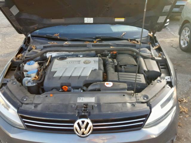 3VW3L7AJ6CM091472 - 2012 VOLKSWAGEN JETTA TDI GRAY photo 7