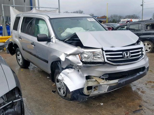 5FNYF3H20DB041891 - 2013 HONDA PILOT LX SILVER photo 1