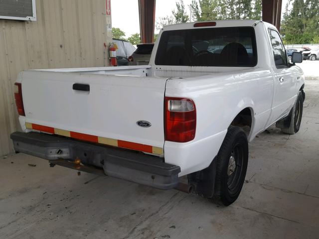 1FTYR10U01TA72253 - 2001 FORD RANGER WHITE photo 4