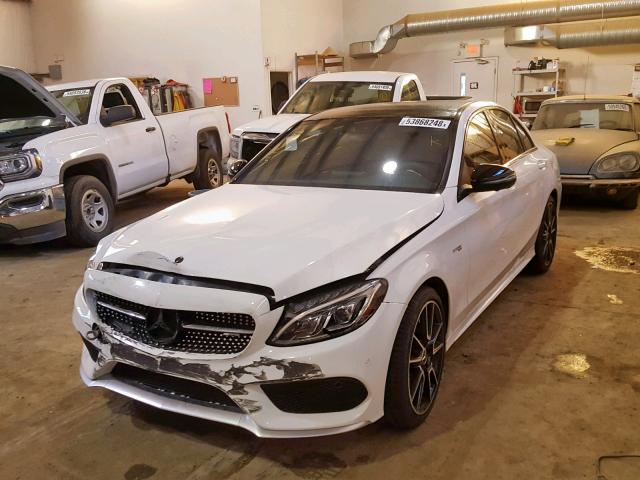 55SWF6EB9JU271842 - 2018 MERCEDES-BENZ C 43 4MATI WHITE photo 2