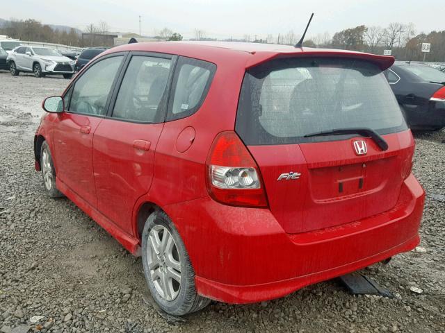 JHMGD38617S053011 - 2007 HONDA FIT S 红色 照片 3