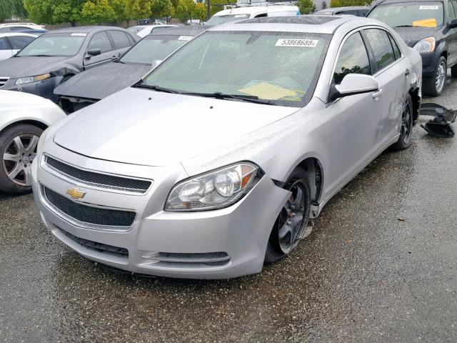 1G1ZC5EB7AF155089 - 2010 CHEVROLET MALIBU 1LT 银色 照片 2