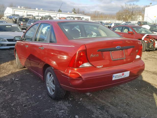 1FAFP34334W197430 - 2004 FORD FOCUS SE C RED photo 3