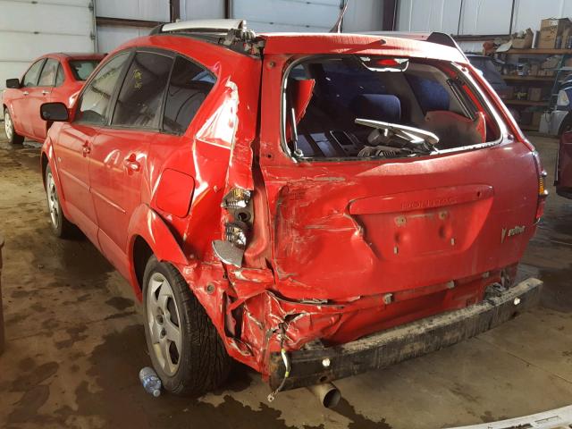 5Y2SL63805Z446530 - 2005 PONTIAC VIBE RED photo 3