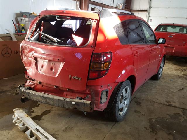 5Y2SL63805Z446530 - 2005 PONTIAC VIBE RED photo 4