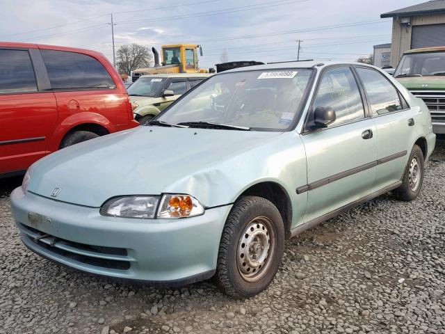 1HGEG8641NL049791 - 1992 HONDA CIVIC DX GREEN photo 2