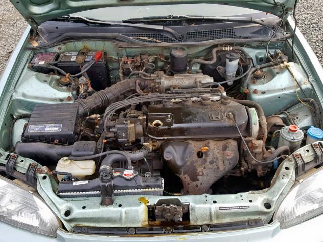 1HGEG8641NL049791 - 1992 HONDA CIVIC DX GREEN photo 7