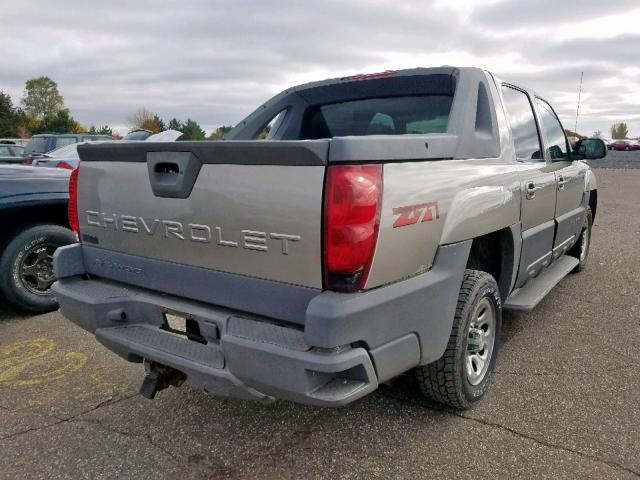 3GNEK13T12G123808 - 2002 CHEVROLET AVALANCHE BEIGE photo 4