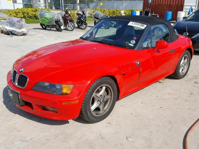 4USCH7320TLB73755 - 1996 BMW Z3 1.9 RED photo 2