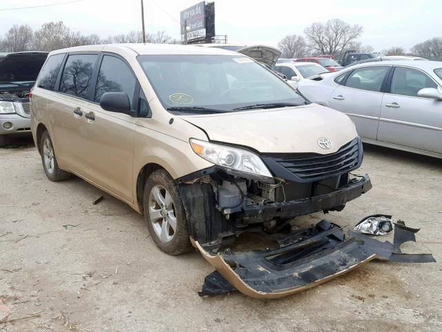 5TDZK3DC1BS111874 - 2011 TOYOTA SIENNA BAS GOLD photo 1