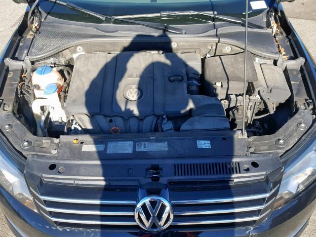 1VWBP7A3XDC053747 - 2013 VOLKSWAGEN PASSAT SE BLACK photo 7