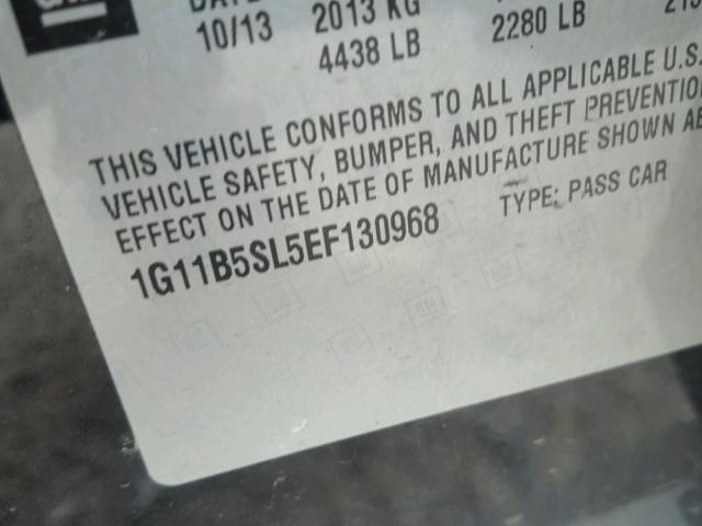 1G11B5SL5EF130968 - 2014 CHEVROLET MALIBU LS BLACK photo 10